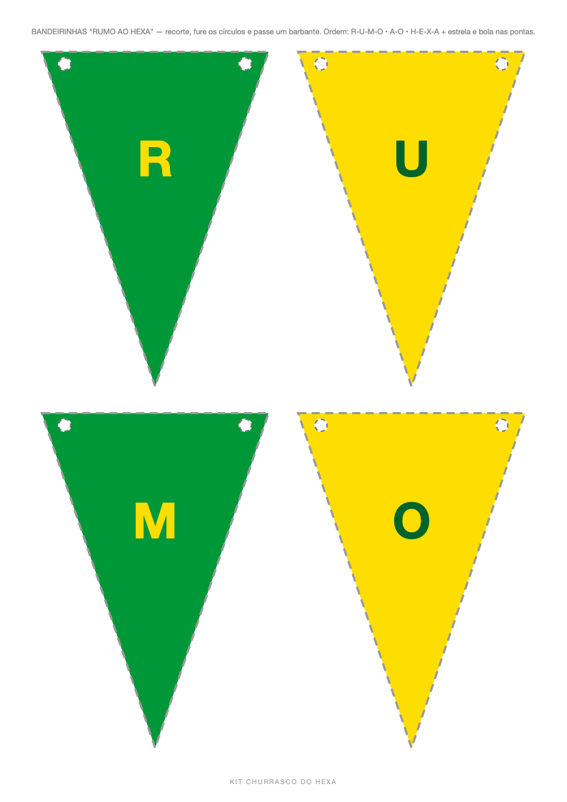 Bandeirinhas Rumo ao Hexa