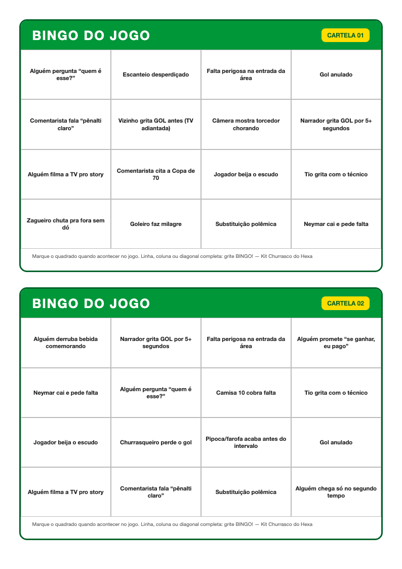 Bingo do Jogo